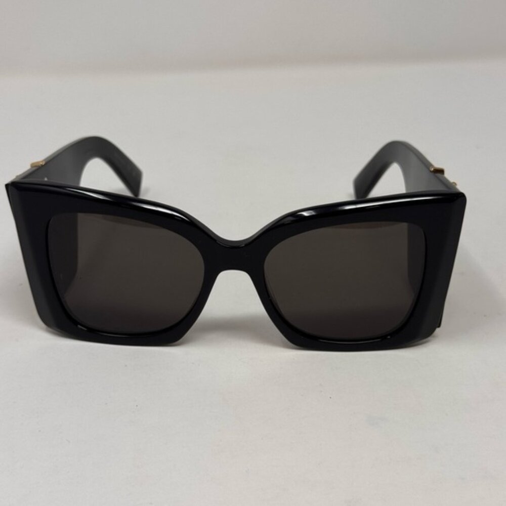 Saint Laurent Black Sunglasses with Gold YSL Logo - Picture 5 of 11